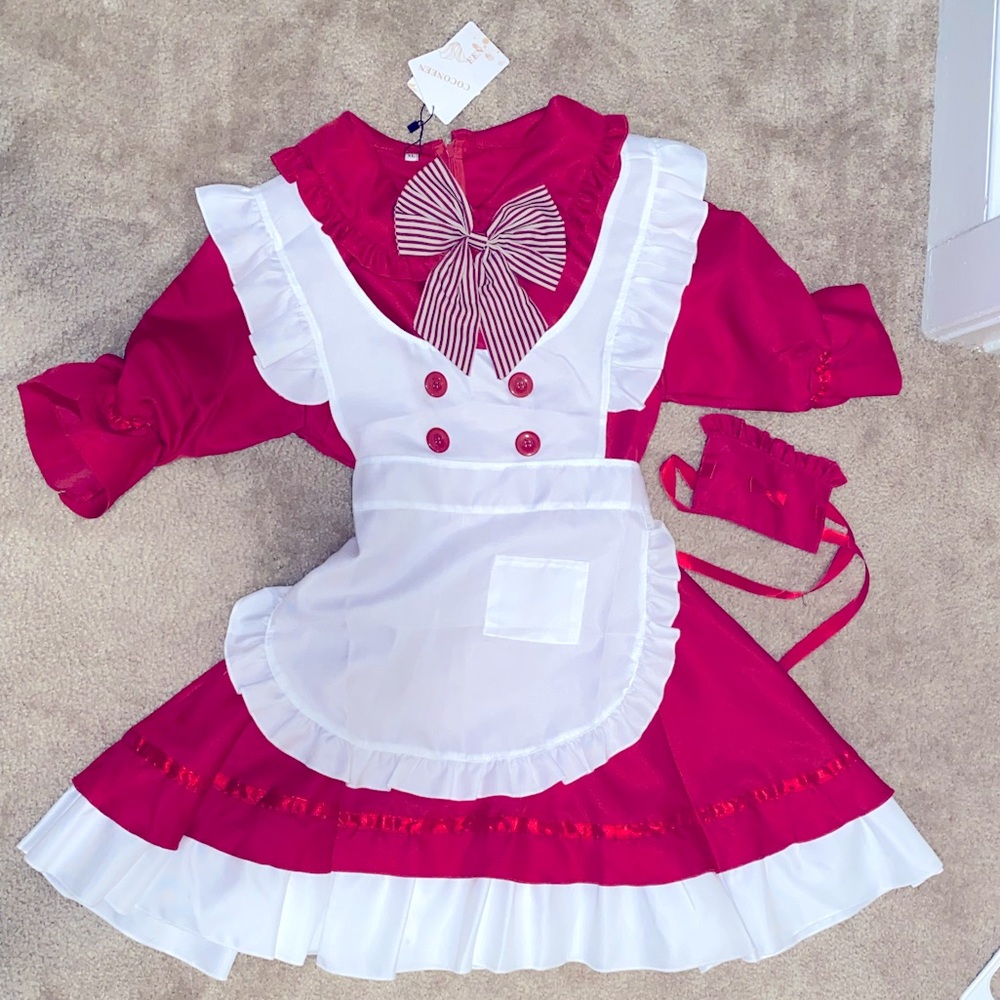 Red maid outfit